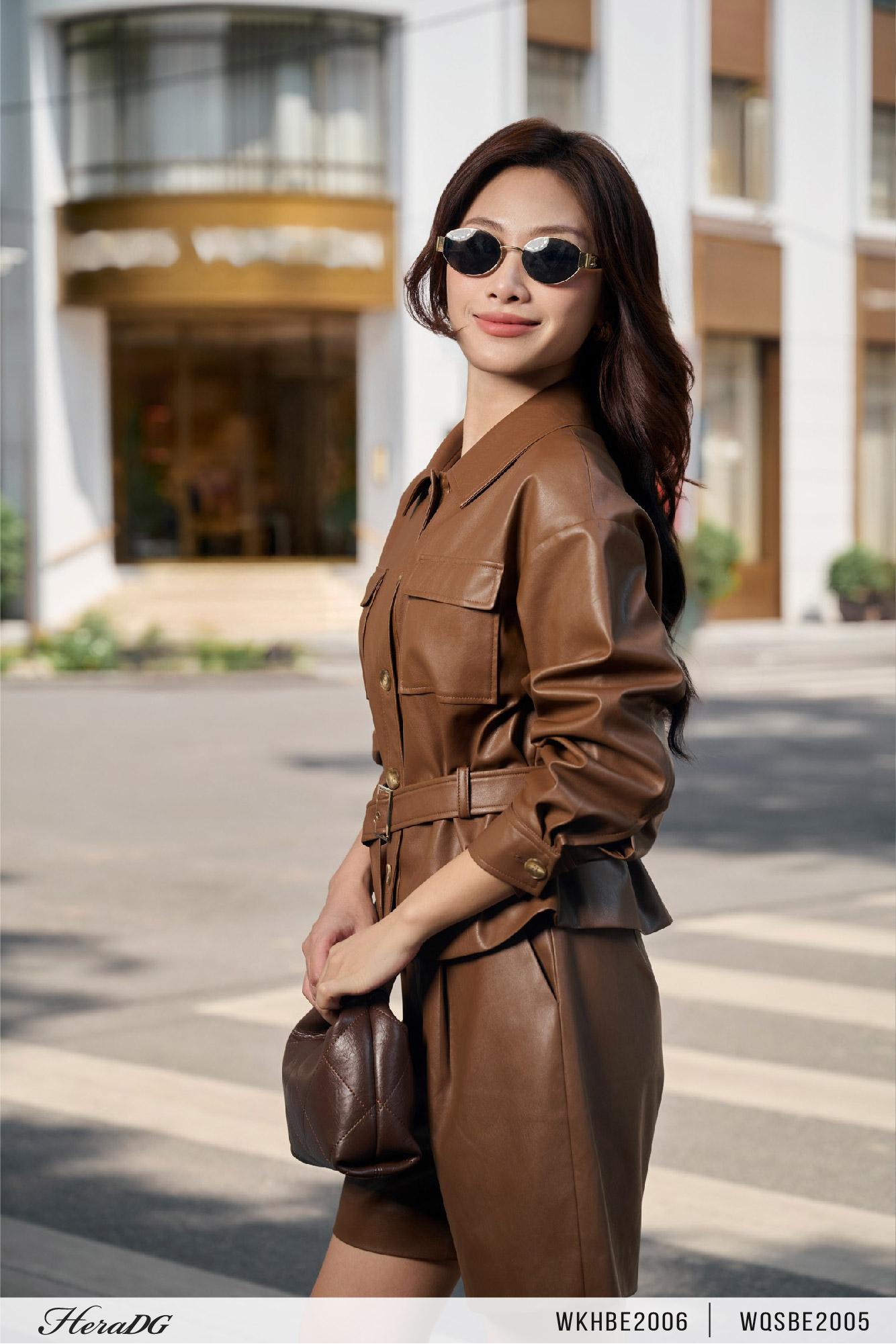 Ảnh của Áo khoác da kèm đai